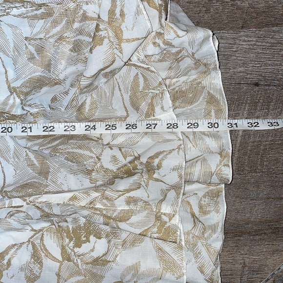 Coldwater Creek Gold Glittery Floral Foliage Ruffle Bottom MIDI Skirt size XL 18 - Picture 15 of 15